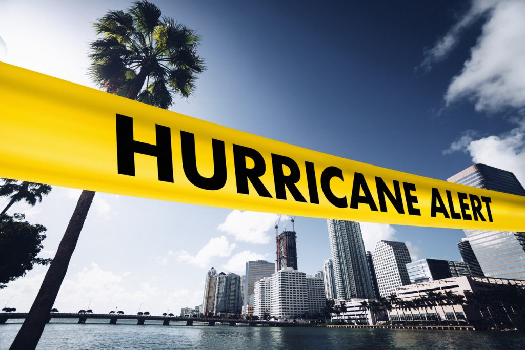 hurricane alert cordon tape in florida